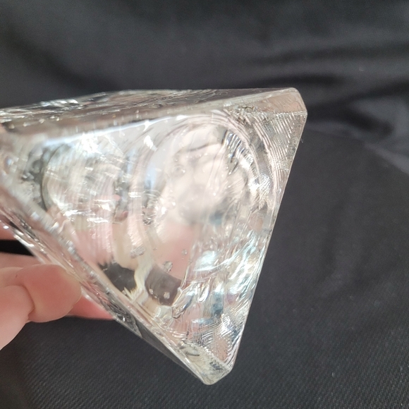 Iittala Arkipelago Finland Clear Glass Ice Block Triangle Candle Holder - Picture 7 of 12